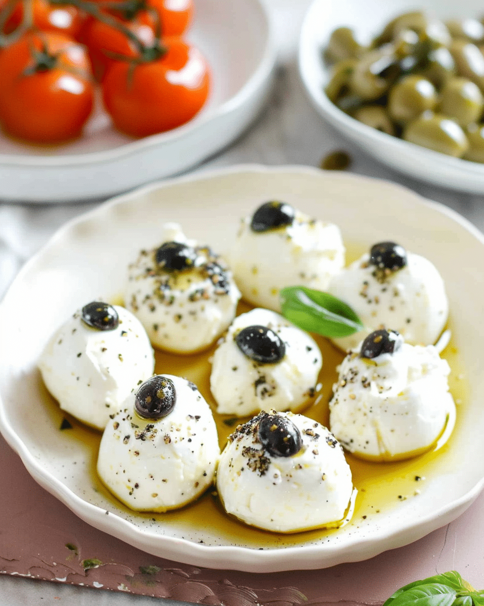 Mozzarella Eyeballs: Frightfully Fun Halloween Appetizer Ideas